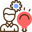 Person With A Lightbulb For Innovation Innovation Creativity Icon