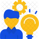 Person With A Lightbulb For Innovation Innovation Creativity Icon