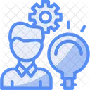 Person With A Lightbulb For Innovation Innovation Creativity Icon