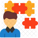 Person With A Puzzle Piece For Fit Fit Compatibility Icon