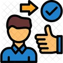 Person With A Thumbs Up For Approval Approval Agreement Icon
