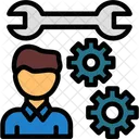 Person With A Wrench For Skills Skills Proficiency Icon