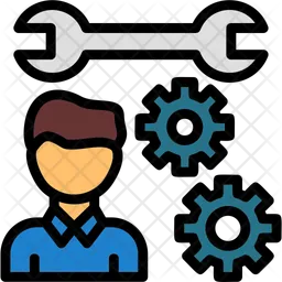 Person With A Wrench For Skills  Icon