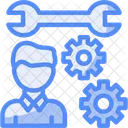 Person With A Wrench For Skills Skills Proficiency Icon