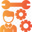 Person With A Wrench For Skills Skills Proficiency Icon