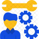 Person With A Wrench For Skills Skills Proficiency Icon