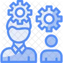 Person With Gears For Teamwork Teamwork Collaboration Icon