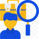 Person With Magnifying Glass Looking At Job Offers Job Search Job Hunting Icon