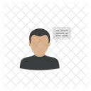 Person With Speech Bubble Chatting Talking Icon