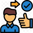 Persona Con Un Pulgar Hacia Arriba Para Aprobacion Aprobacion Acuerdo Icon