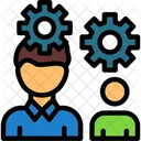 Persona Con Engranajes Para El Trabajo En Equipo Trabajo En Equipo Colaboracion Icono