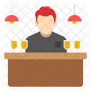 Persona Profesional Barman Camarero Icono