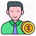 Persona Asalariada Empleado Fuerza De Ventas Icono