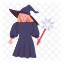 Personagem Bruxa Fantasia Feminina Magica Feminina Ícone
