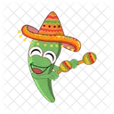 Mexico Pimenta Personagem Ícone