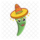 Mexico Pimenta Personagem Ícone