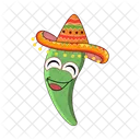 Mexico Pimenta Personagem Ícone