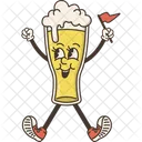 Personagem de copo de cerveja  Ícone