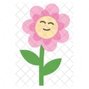 Personagem de flor de sorriso fofo  Icon