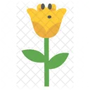 Personagem fofa de flor amarela  Icon