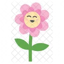 Personagem fofa de flor feliz  Icon