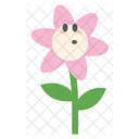 Personagem fofa de flor rosa  Icon