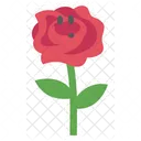 Personagem fofa de flor rosa vermelha  Icon