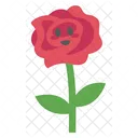 Personagem fofa de flor rosa vermelha  Icon