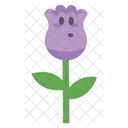 Personagem fofa de flor de tulipa roxa  Icon