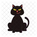 Personagem de Halloween do Gato Preto  Ícone