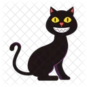 Personagem de Halloween do Gato Preto  Ícone