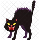 Personagem de Halloween do Gato Preto  Ícone