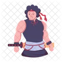 Personagem Guerreiro Personagem Masculino Guerreiro Masculino Ícone