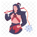 Personagem Lutador Lutador Masculino Ninja Masculino Ícone
