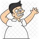 Personagem Masculino Avatar Adesivo Ícone
