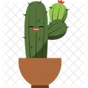 Caracter De Cactus Smiley Cara Icon