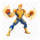 Personaje Superpoderoso Juego Luchador Icon