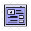 Personal CV wireframe  Icon