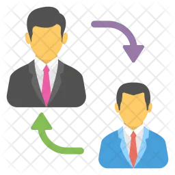 Personal de intercambio Logo Icono