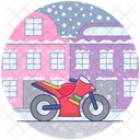 Moto Personale Scooter Bicicletta Icon