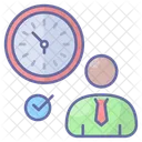 Personal Scheduler Punctuality Clock Icon