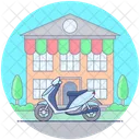 Personal Scooty Motorbike Scooter Icon