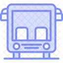 Staff Bus Duotone Liniensymbol Icon