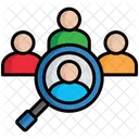 Humanressourcen Lupe Team Symbol