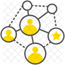 Personennetzwerk Personenhierarchie Netzwerk Symbol
