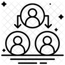 Personennetzwerk Benutzerkommunikation Team Symbol