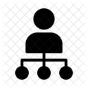 Hierarchie Netzwerk Verbindung Symbol