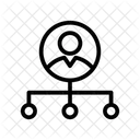 Netzwerk Hierarchie Verbindung Symbol