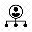 Netzwerk Hierarchie Verbindung Symbol