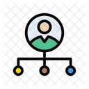 Netzwerk Hierarchie Verbindung Symbol